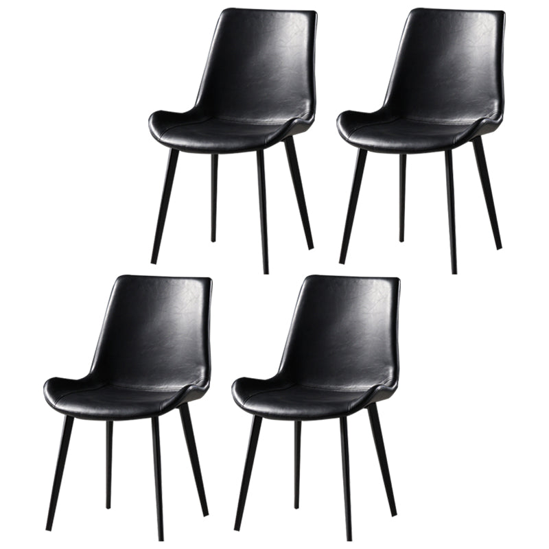 Silla lateral de comedor de metal de estilo nórdico, silla lateral de comedor sin brazos para cocina