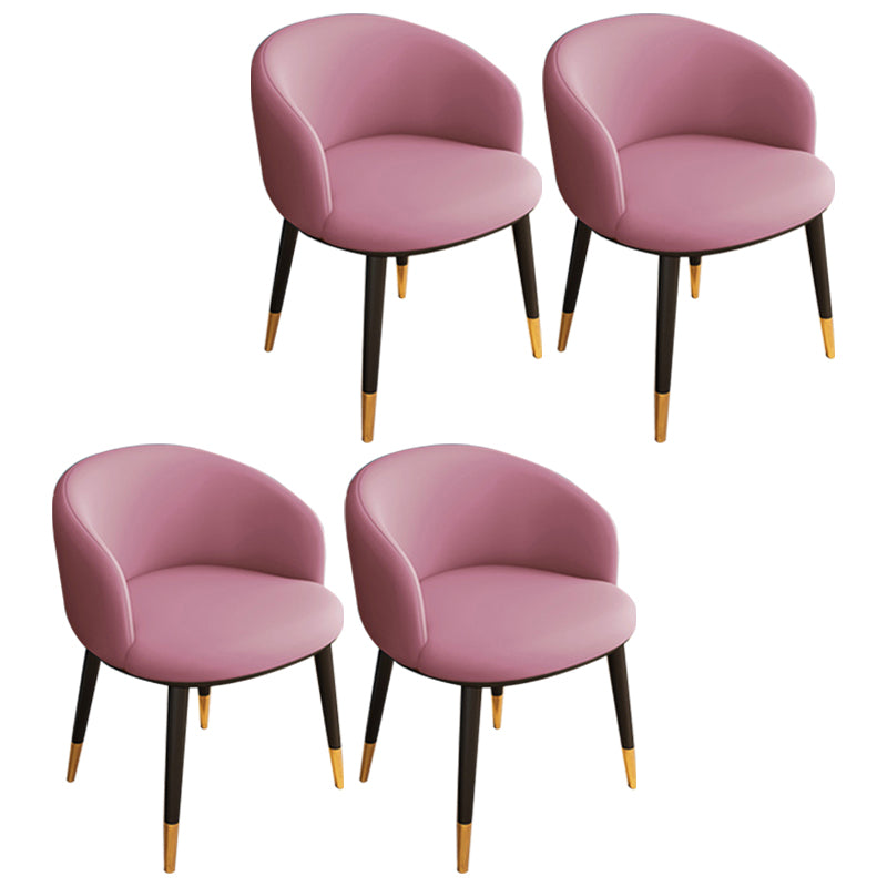 Silla sin brazos de comedor de metal Glam, silla lateral de comedor tapizada para restaurante