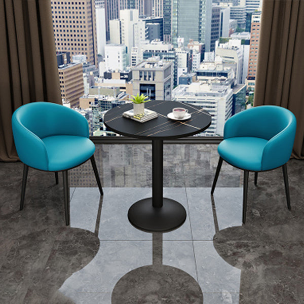 Silla sin brazos de comedor de metal Glam, silla lateral de comedor tapizada para restaurante