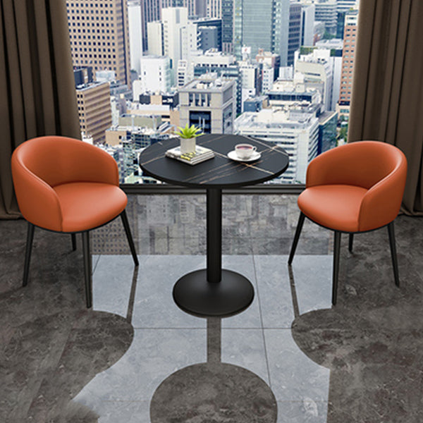 Silla sin brazos de comedor de metal Glam, silla lateral de comedor tapizada para restaurante