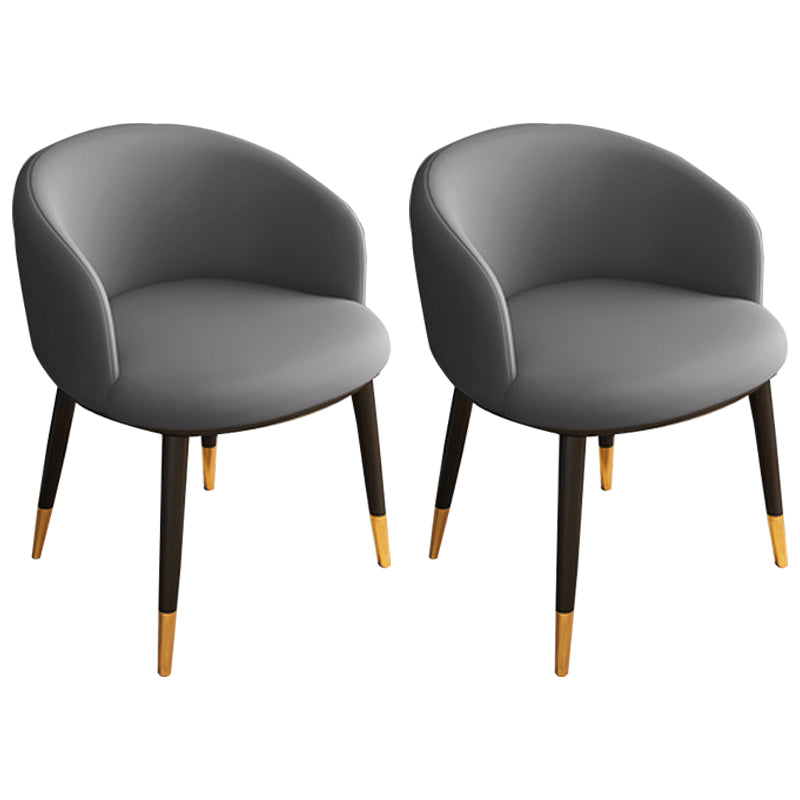 Silla sin brazos de comedor de metal Glam, silla lateral de comedor tapizada para restaurante