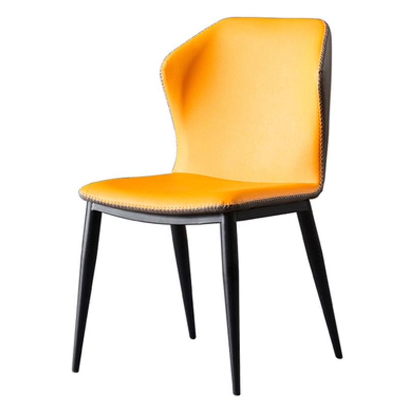 Silla lateral casera industrial Silla tapizada Wingback del comedor del metal