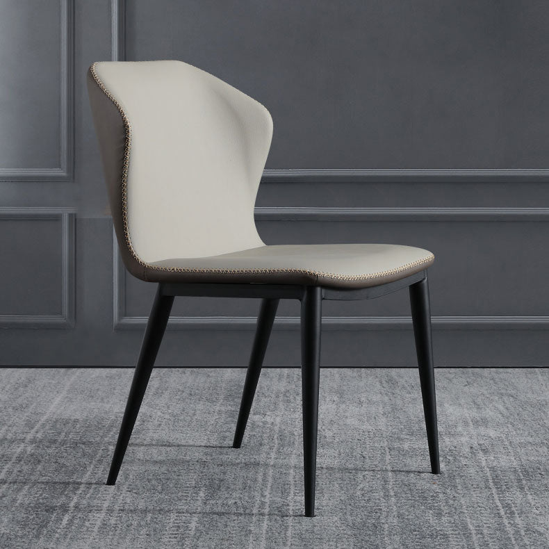 Silla lateral casera industrial Silla tapizada Wingback del comedor del metal