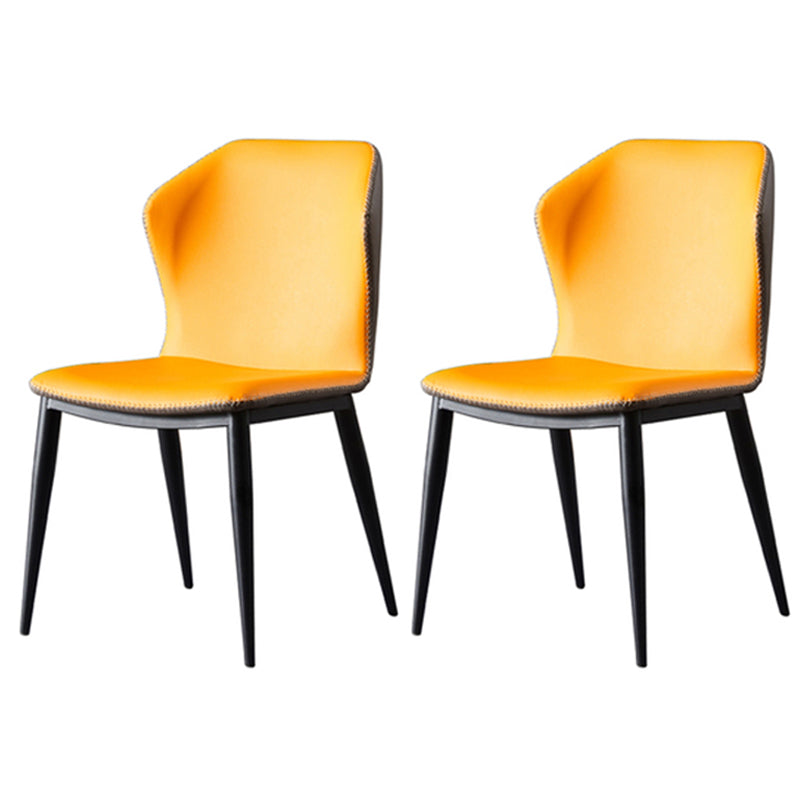 Silla lateral casera industrial Silla tapizada Wingback del comedor del metal