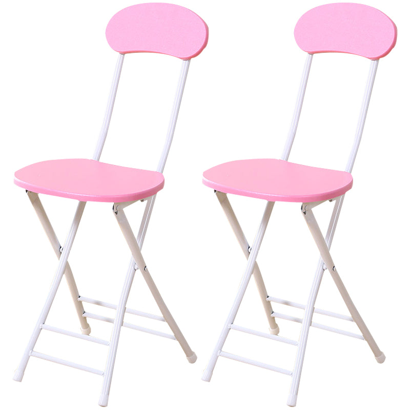 Silla de comedor plegable tapizada industrial con respaldo abierto y acabado mate
