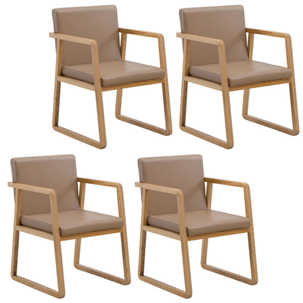 Silla auxiliar de comedor de estilo moderno, sillones de comedor de madera para cocina