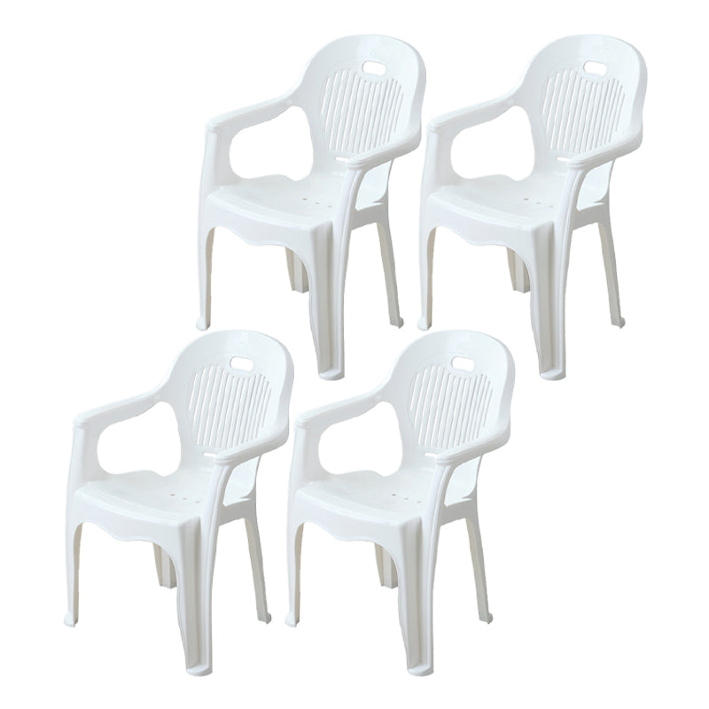 Modern Plastic Dining Room Chair Stacking Dining Arm Chair for Restaurant