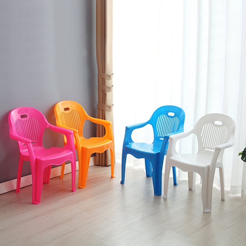 Modern Plastic Dining Room Chair Stacking Dining Arm Chair for Restaurant