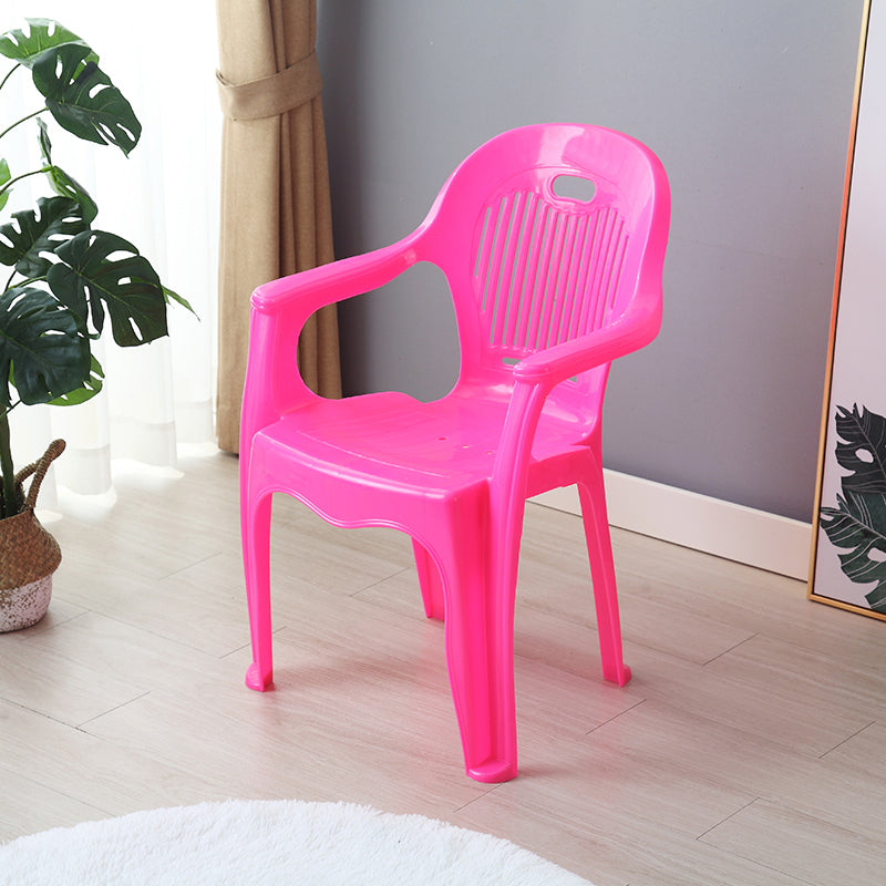 Modern Plastic Dining Room Chair Stacking Dining Arm Chair for Restaurant