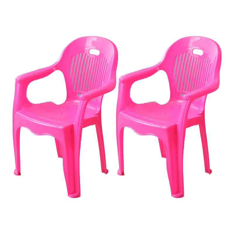 Modern Plastic Dining Room Chair Stacking Dining Arm Chair for Restaurant