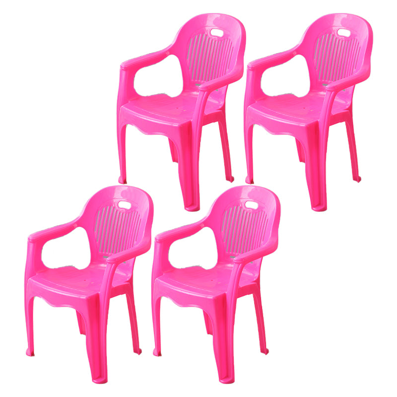 Modern Plastic Dining Room Chair Stacking Dining Arm Chair for Restaurant