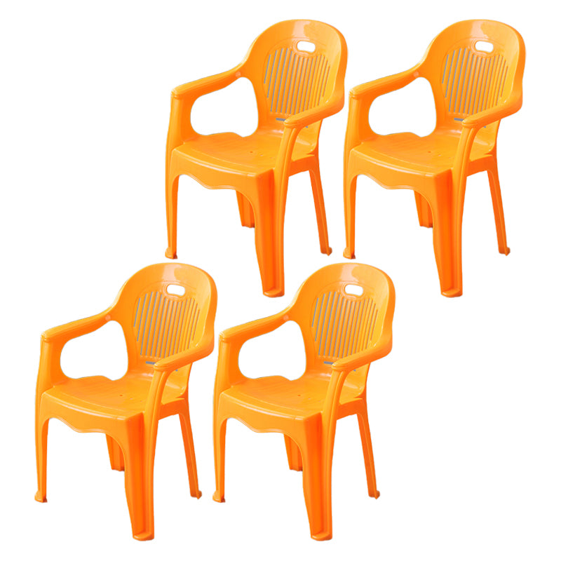 Modern Plastic Dining Room Chair Stacking Dining Arm Chair for Restaurant
