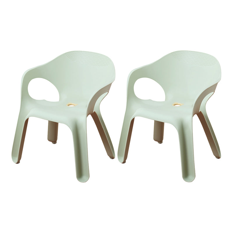 Sillas de comedor apilables de estilo minimalista, respaldo sólido de plástico, silla lateral para uso doméstico