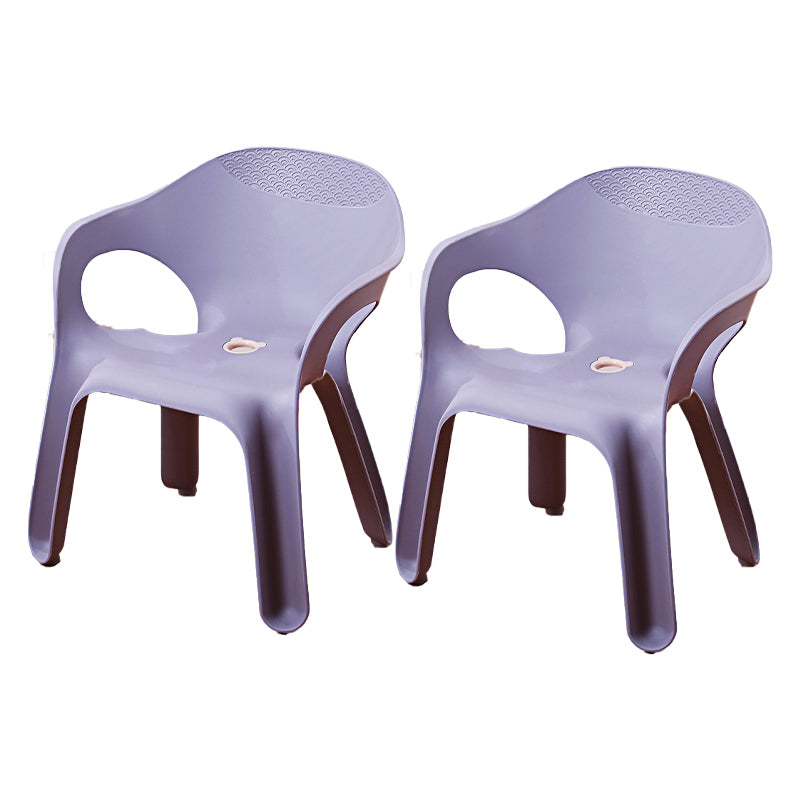 Sillas de comedor apilables de estilo minimalista, respaldo sólido de plástico, silla lateral para uso doméstico