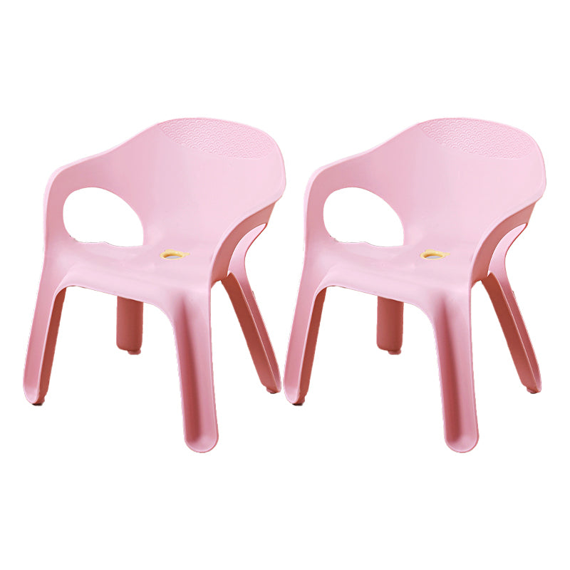 Sillas de comedor apilables de estilo minimalista, respaldo sólido de plástico, silla lateral para uso doméstico