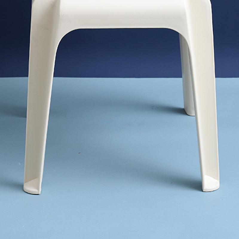 Silla de comedor escandinava sin brazos, sillas laterales de comedor apilables de plástico