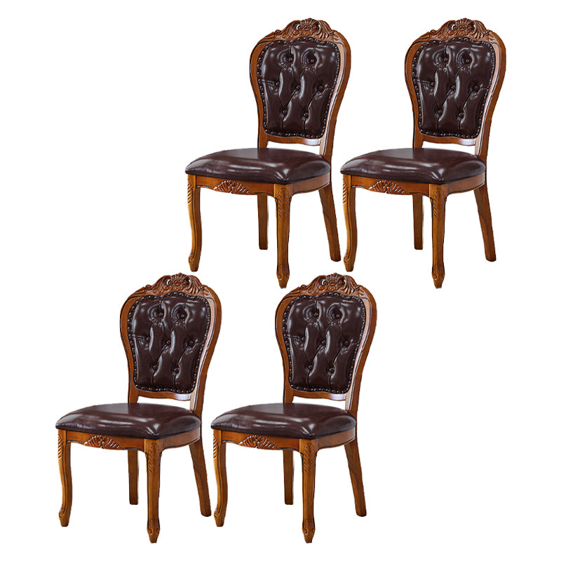 Chaises en bois d'hévéa de style scandinave, chaise latérale de salle à manger à dossier ouvert pour restaurant