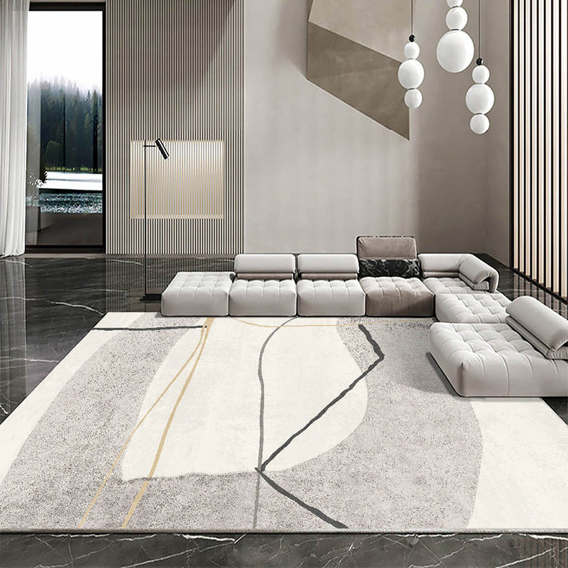 Alfombra de alfombra de poliéster moderno marrón alfombra lavable alfombra para sala de estar