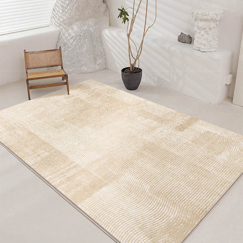 Alfombra de alfombra de poliéster moderno marrón alfombra lavable alfombra para sala de estar