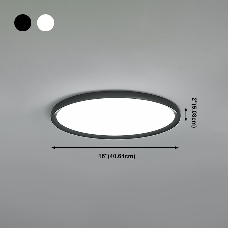 Aluminium Circular LED Ceiling Light in Modern Simplicity Acrylic Indoor Ceiling Fixture