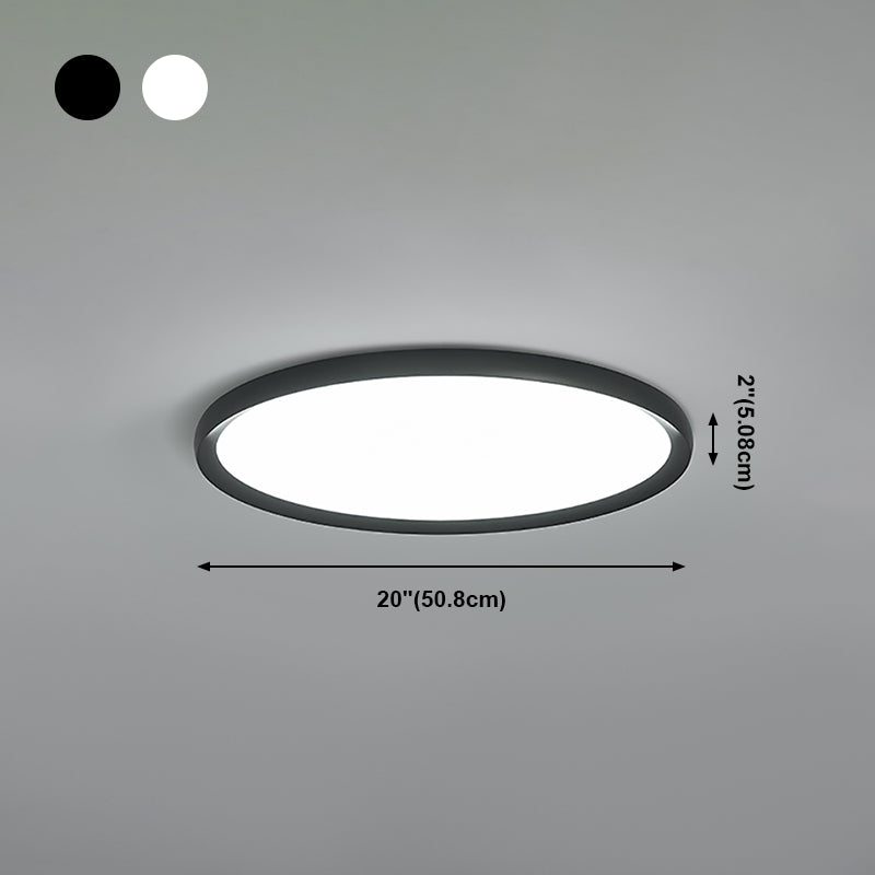 Aluminium Circular LED Ceiling Light in Modern Simplicity Acrylic Indoor Ceiling Fixture