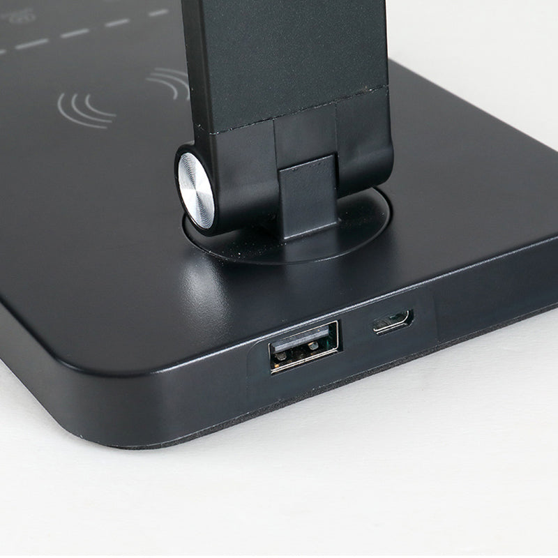 1 Light Linear Table Light Modernism Metal Night Table Lamps for Study Room in Black