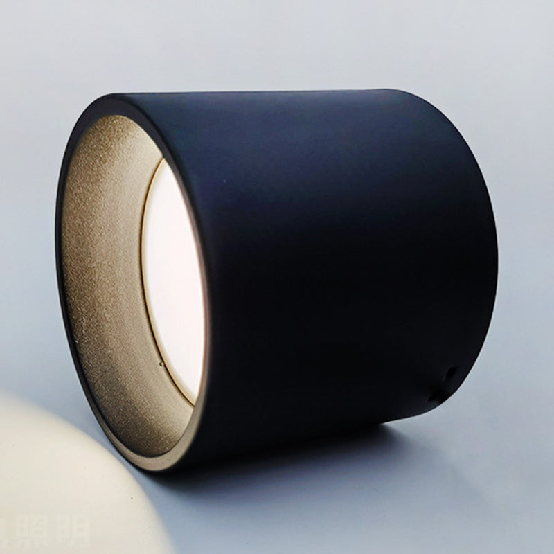 Cylinder Shape Ceiling Lamp Modern Aluminium 1 Light Flush Mount for Supermarket Mall