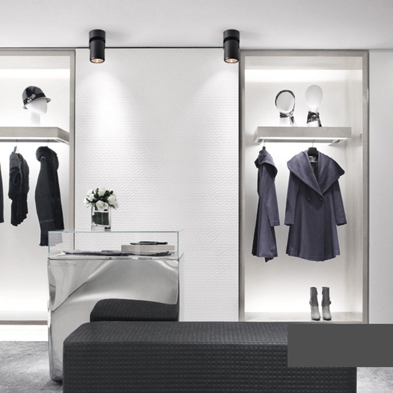 Lampe de plafond LED de simplicité moderne, cylindrique en aluminium pour vestiaire