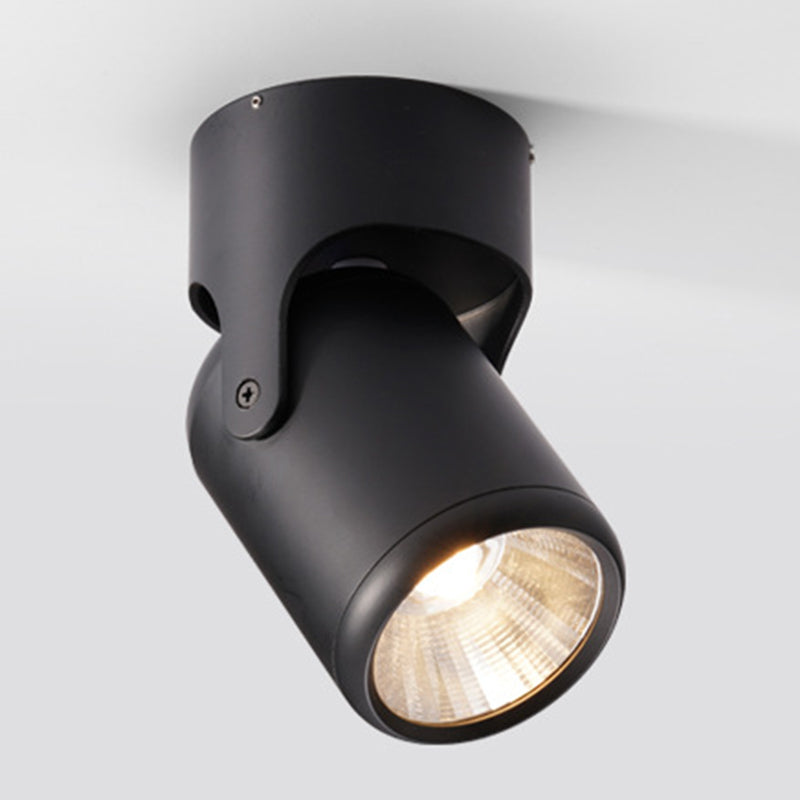 Lampe de plafond LED de simplicité moderne, cylindrique en aluminium pour vestiaire