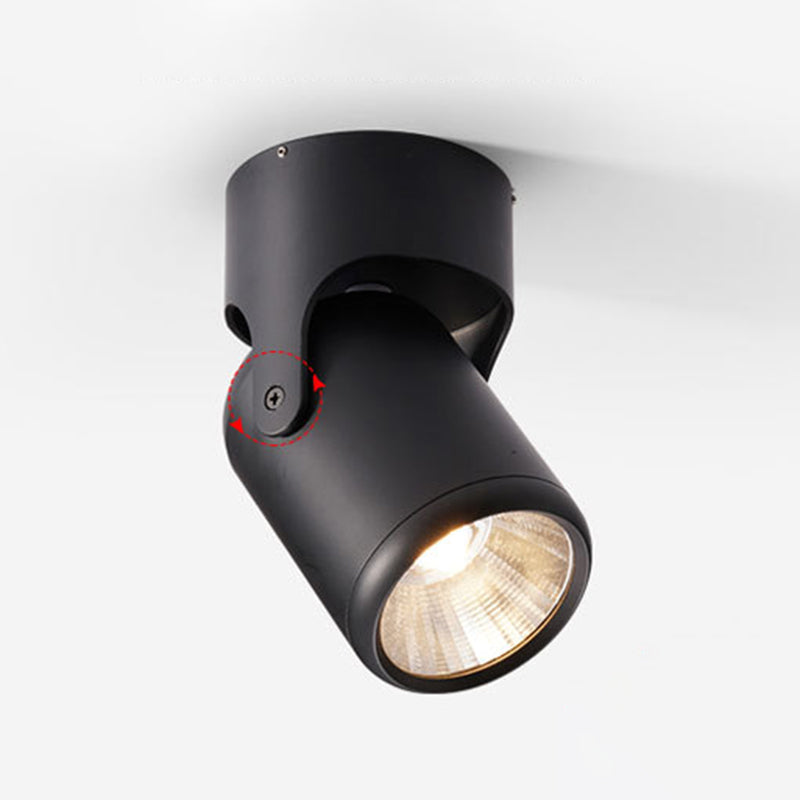 Lampe de plafond LED de simplicité moderne, cylindrique en aluminium pour vestiaire