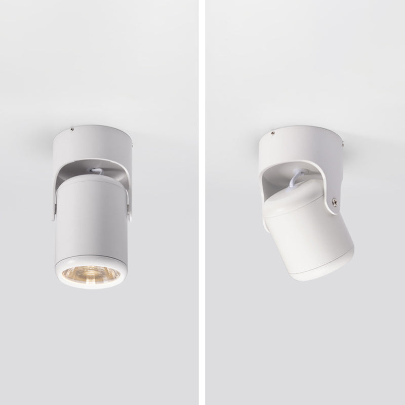 Lampe de plafond LED de simplicité moderne, cylindrique en aluminium pour vestiaire