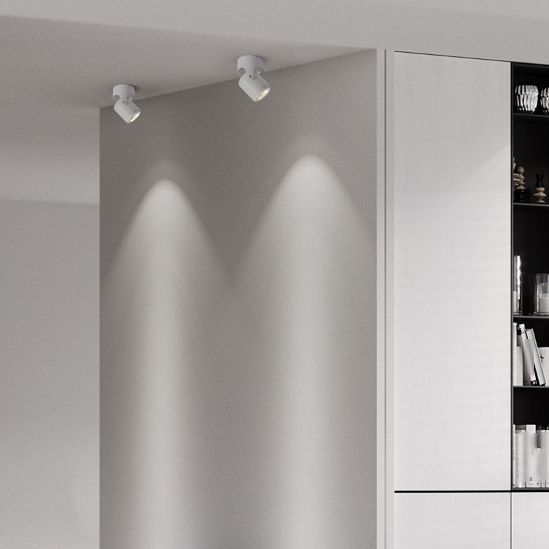 Lampe de plafond LED de simplicité moderne, cylindrique en aluminium pour vestiaire