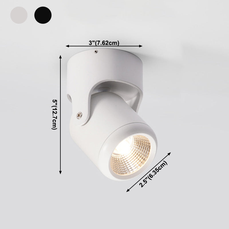 Lampe de plafond LED de simplicité moderne, cylindrique en aluminium pour vestiaire