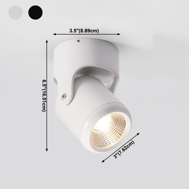 Lampe de plafond LED de simplicité moderne, cylindrique en aluminium pour vestiaire
