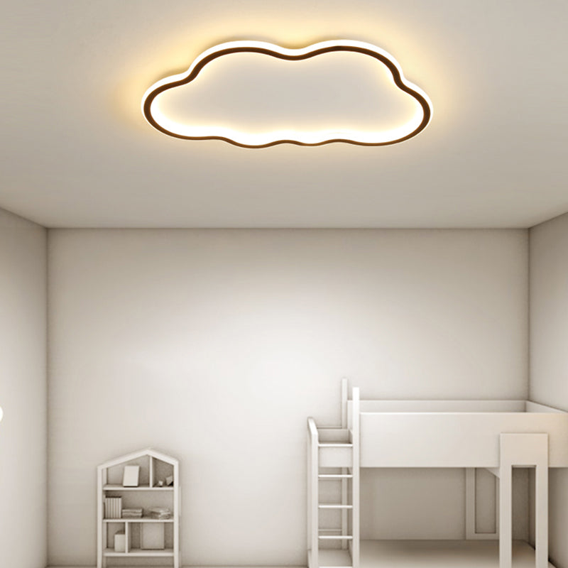 Moderna plafoniera a nuvola in alluminio con montaggio a incasso a LED con paralume in silicone