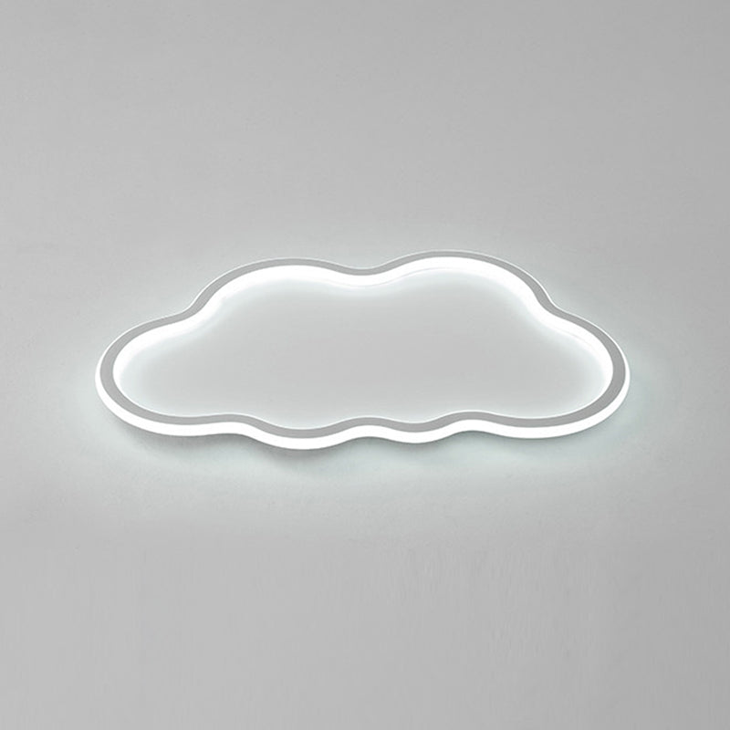 Moderna plafoniera a nuvola in alluminio con montaggio a incasso a LED con paralume in silicone