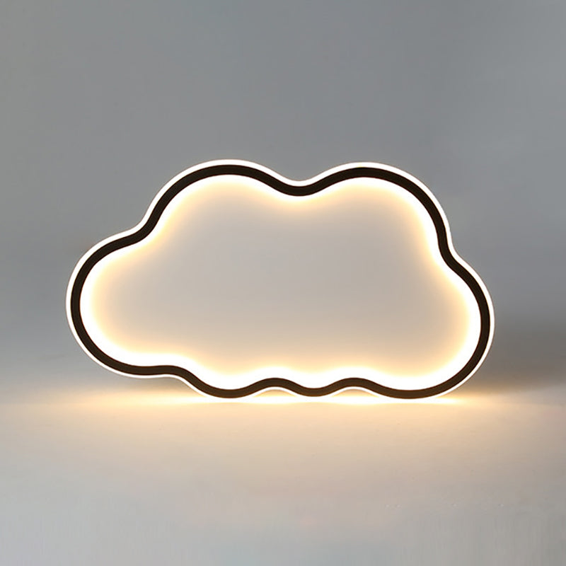 Moderna plafoniera a nuvola in alluminio con montaggio a incasso a LED con paralume in silicone