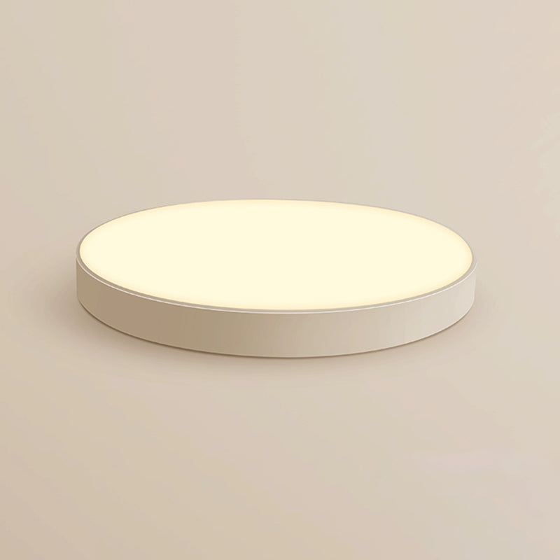 Plafonnier LED circulaire blanc en fer forgé de simplicité moderne avec abat-jour en acrylique