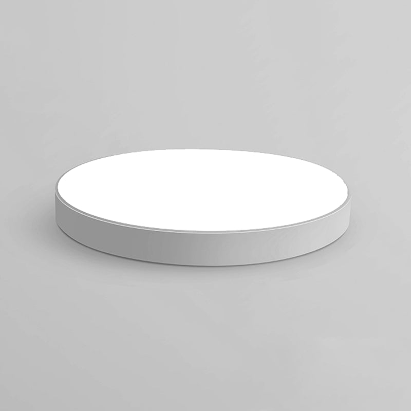 Plafonnier LED circulaire blanc en fer forgé de simplicité moderne avec abat-jour en acrylique