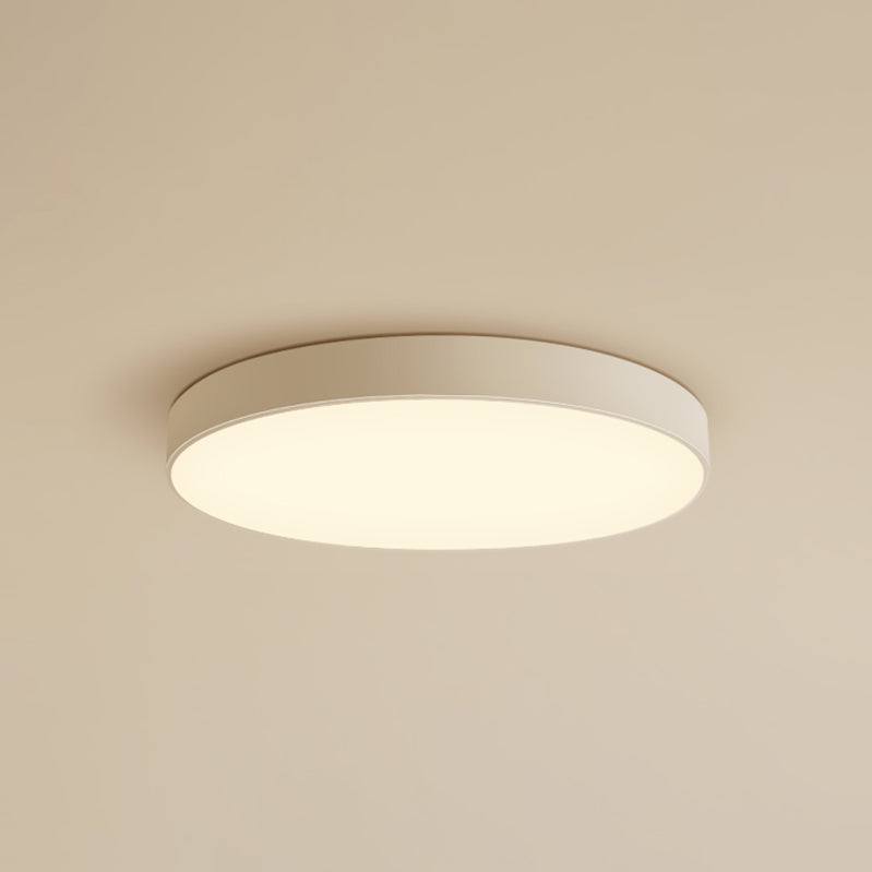 Plafonnier LED circulaire blanc en fer forgé de simplicité moderne avec abat-jour en acrylique