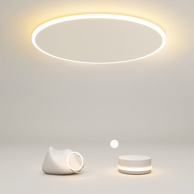Acrylic White LED Ceiling Fixture in Modern Concise Style Lacquered Iron Circular Flush Mount