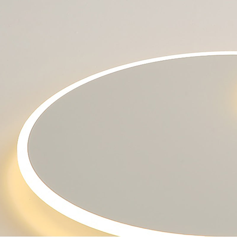 Acrylic White LED Ceiling Fixture in Modern Concise Style Lacquered Iron Circular Flush Mount