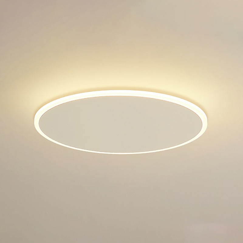 Acrylic White LED Ceiling Fixture in Modern Concise Style Lacquered Iron Circular Flush Mount