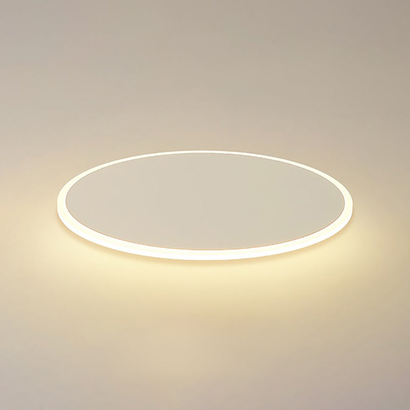 Plafonnier LED en acrylique blanc, de style moderne et concis, en fer laqué, circulaire, encastré
