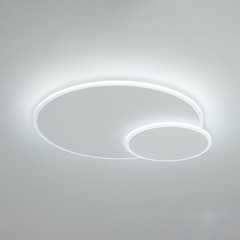 Plafonnier LED en acrylique blanc, de style moderne et concis, en fer laqué, circulaire, encastré