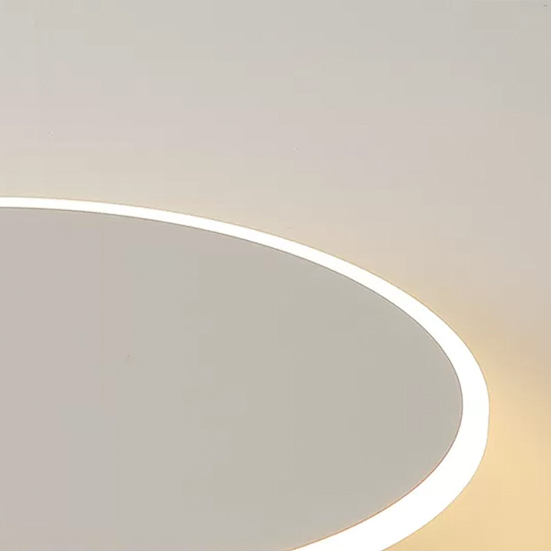 Acrylic White LED Ceiling Fixture in Modern Concise Style Lacquered Iron Circular Flush Mount