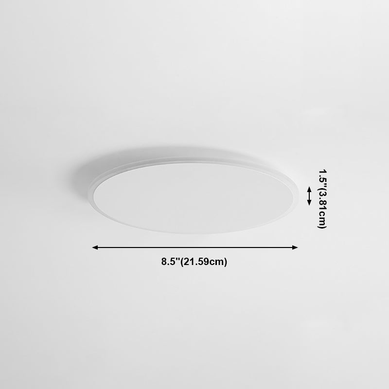 Acrylic White LED Ceiling Fixture in Modern Concise Style Lacquered Iron Circular Flush Mount