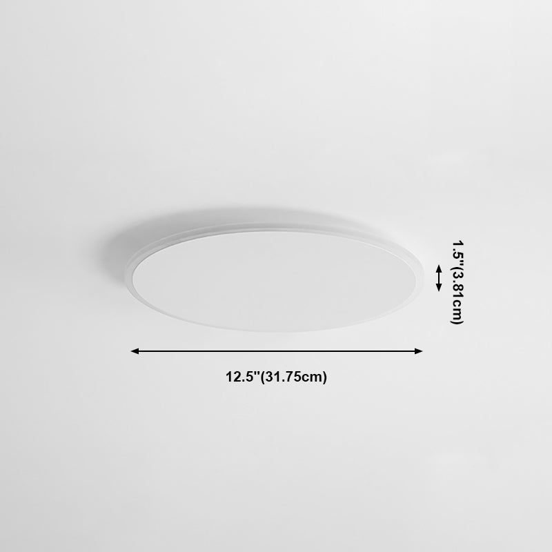 Acrylic White LED Ceiling Fixture in Modern Concise Style Lacquered Iron Circular Flush Mount