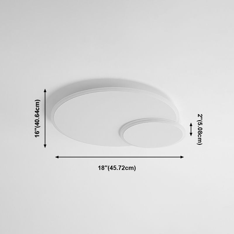 Acrylic White LED Ceiling Fixture in Modern Concise Style Lacquered Iron Circular Flush Mount