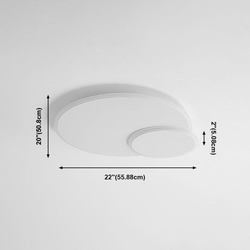 Acrylic White LED Ceiling Fixture in Modern Concise Style Lacquered Iron Circular Flush Mount